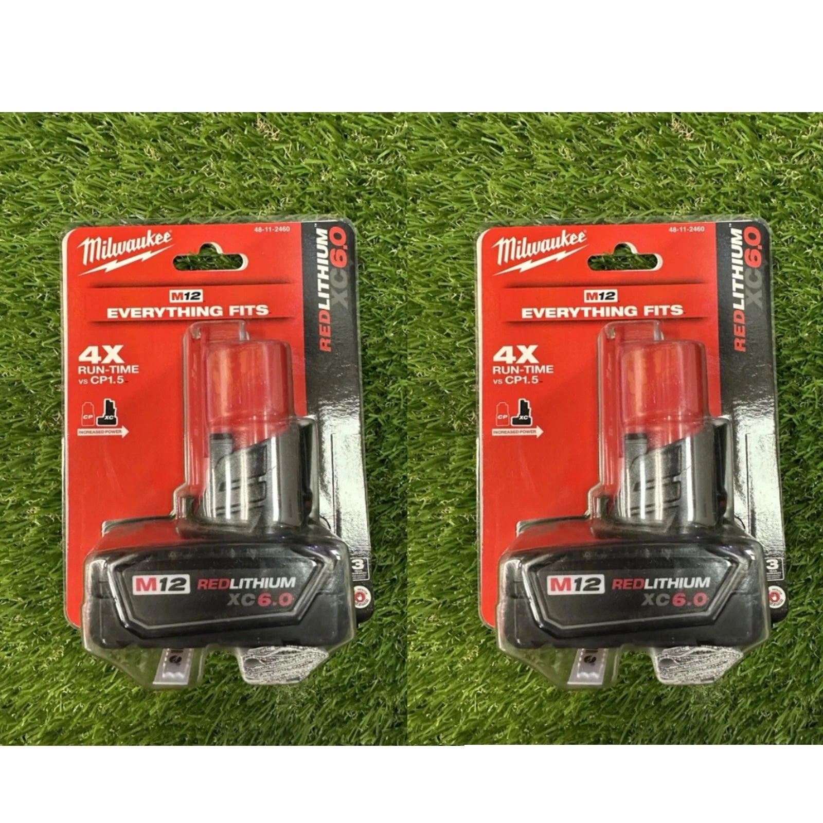 100% original Milwaukee 48-11-2460 M12 red lithium XC6.0 ultra long endurance battery 2 sets