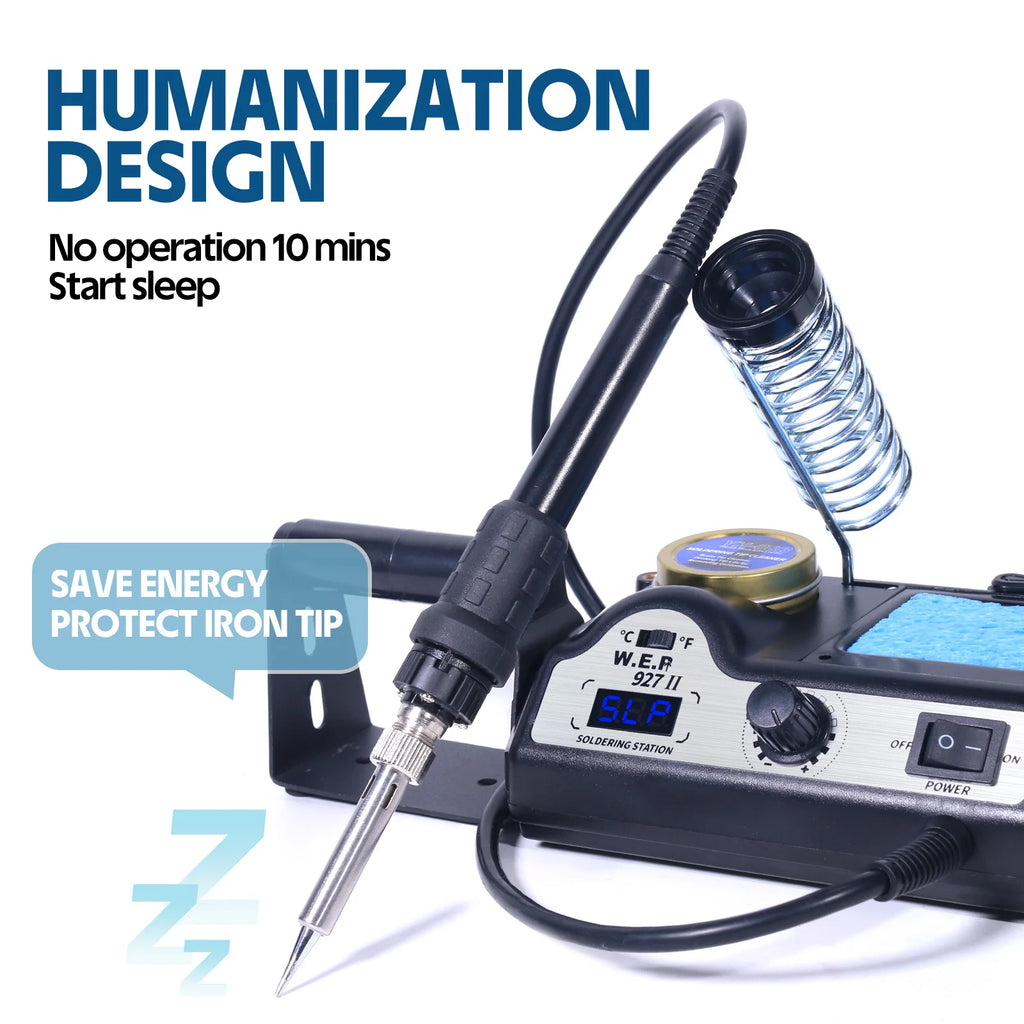 WEP 927-II 130W Soldeirng Iron Station With 2 Helping Hands Clips Digital Led Screen Adjustable Temperature Welding Station Kit