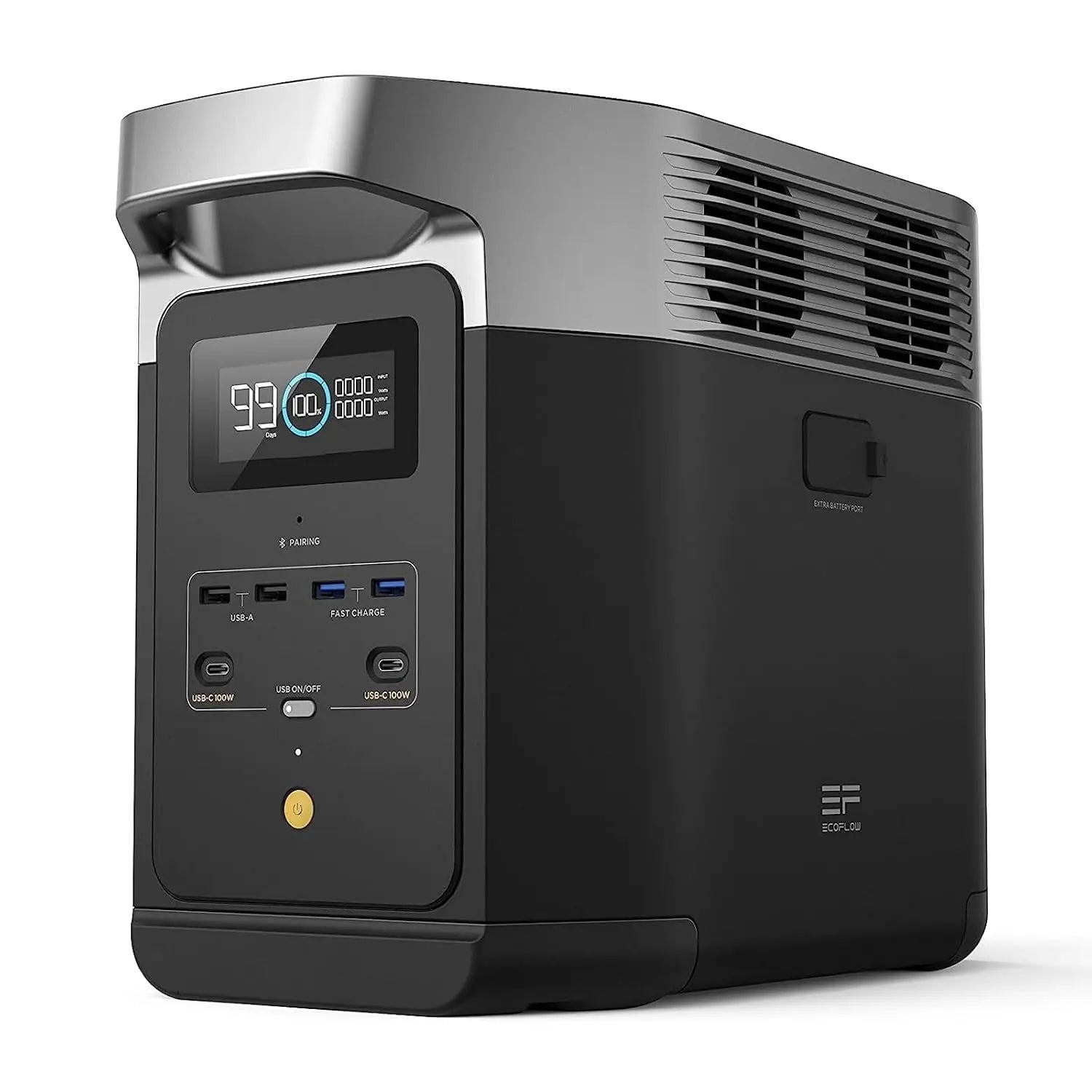 Portable Power Station DELTA 2, 1024Wh LiFePO4 (LFP) Battery, 1800W AC/100W USB-C Output, Solar Generator(Solar Panel Optional)