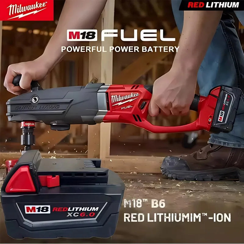 New 100%  Milwaukee M18 6.0Ah 5.0Ah Battery, 18V RED Lithium-Ion Replacement Battery for 48-11-1860 2604-22 M18 Power Tools
