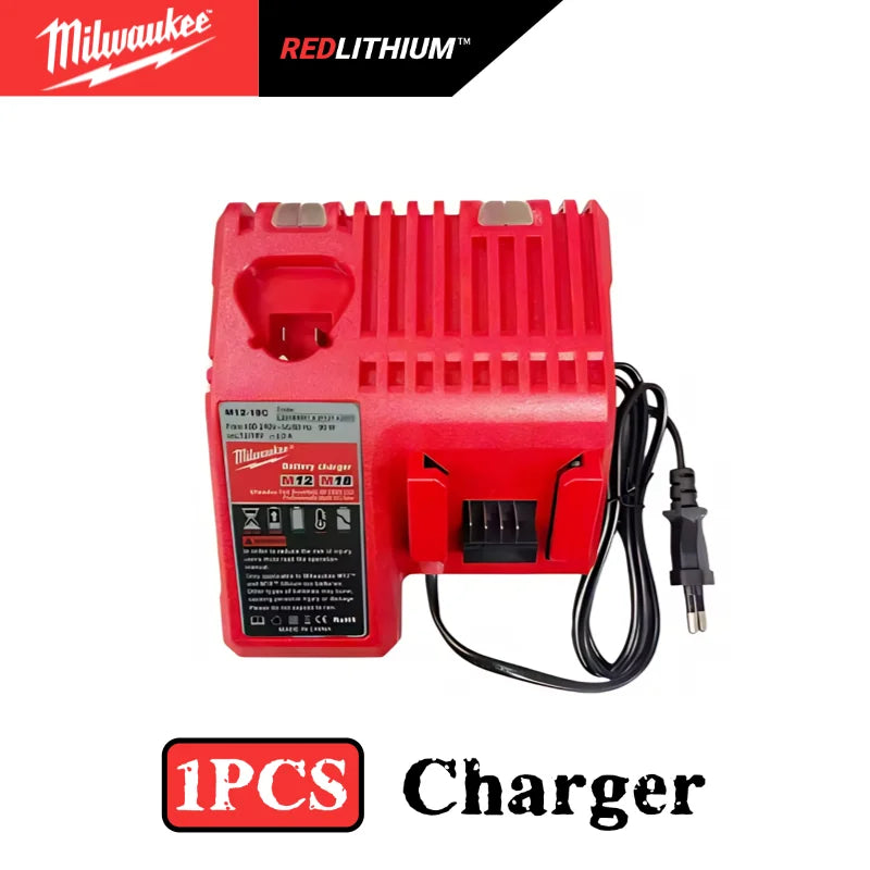 New 100%  Milwaukee M18 6.0Ah 5.0Ah Battery, 18V RED Lithium-Ion Replacement Battery for 48-11-1860 2604-22 M18 Power Tools