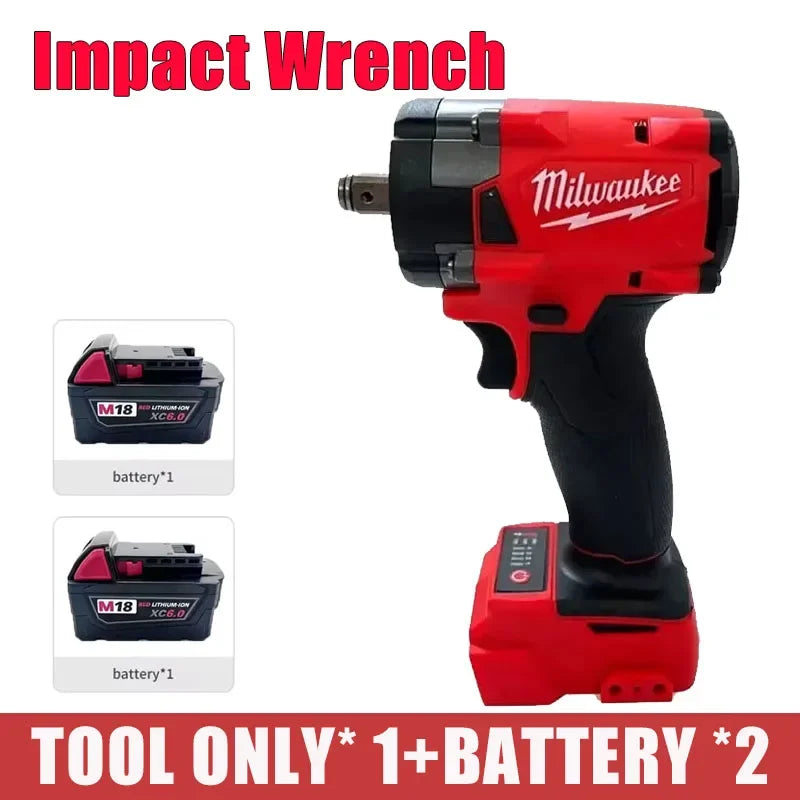 Milwaukee Brushless Cordless Electric Impact Hammer Drill Angle Grinder Electric Circular Saw With18v Battery Combo Kits Power