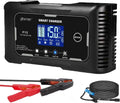 Smart 12V/24V Car Battery Charger with 9-Stage Charging for LiFePO4, Lead-Acid & Lithium Batteries